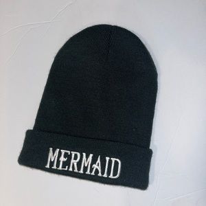Black “MERMAID” knit skully